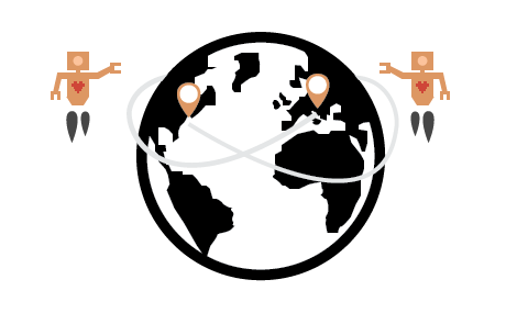 Here we are, ready to hear from you and eager to start!